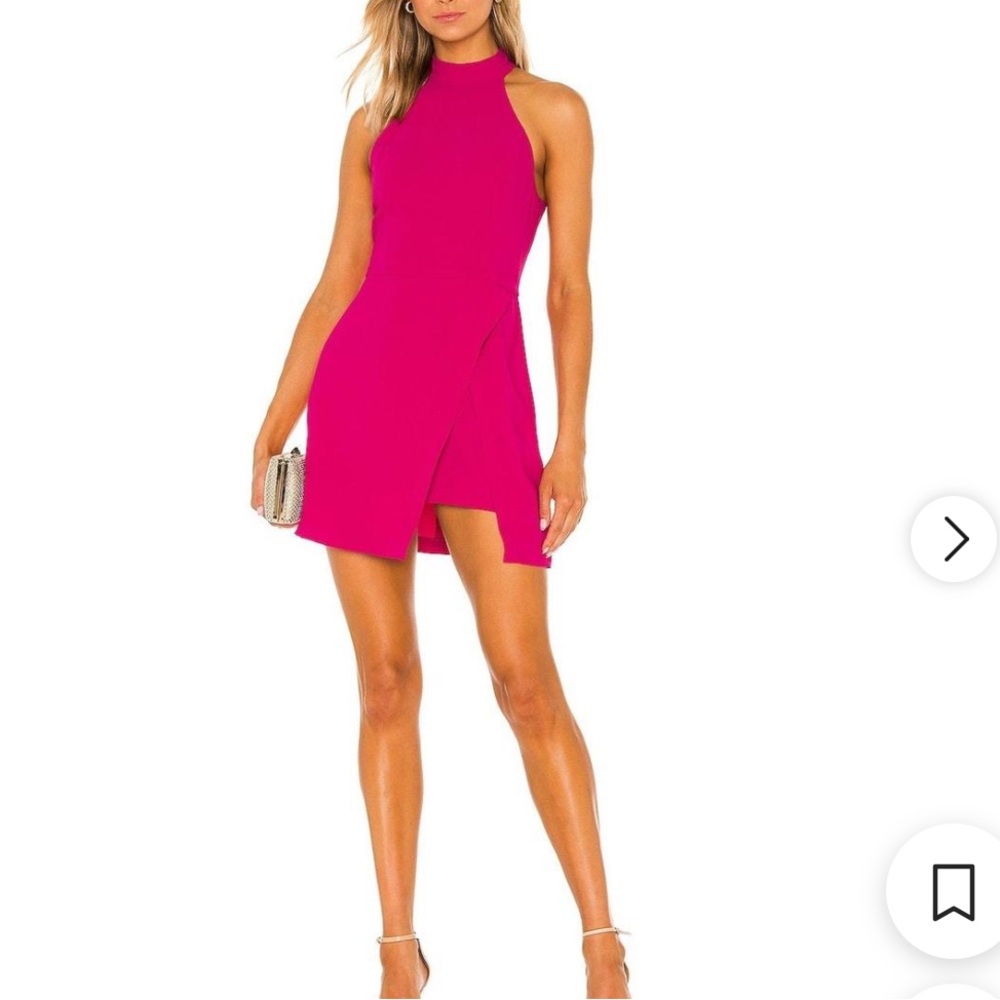 Amanda Uprichard Pink Halter Sheath Dress